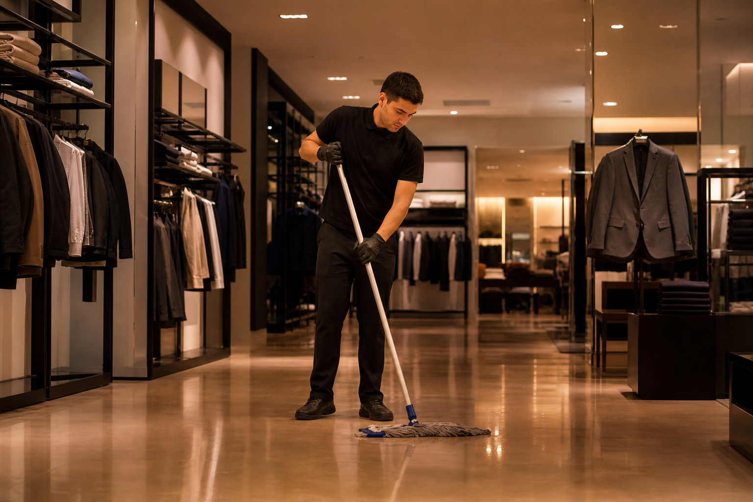 Limpieza de locales comerciales y horarios en Barcelona
